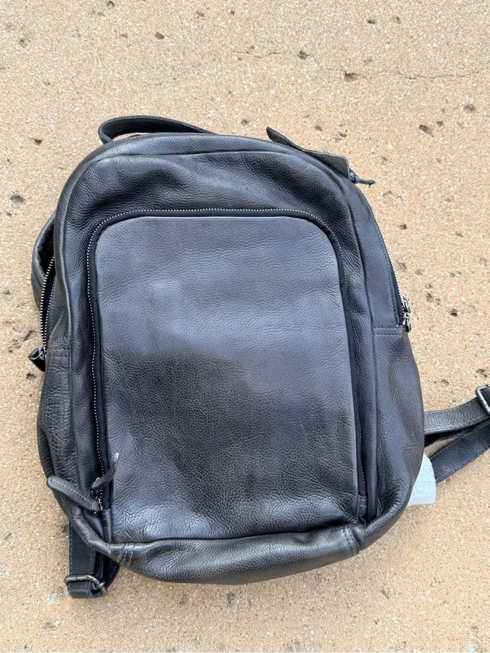 New Latico Grey/Brown Leather Backpack